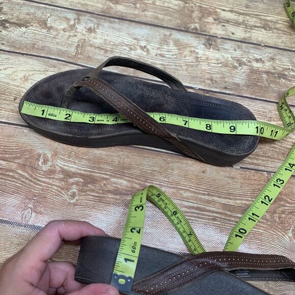 Olukai Ola Dark Java Dark Java Wedge Sandal Women's Size 8 EU 43 - Picture 11 of 11